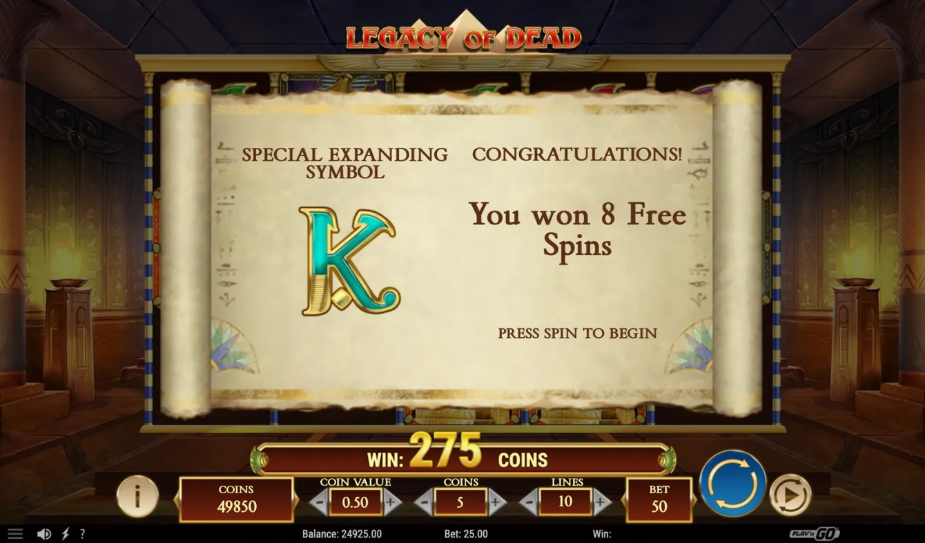 Legacy of Dead Slot