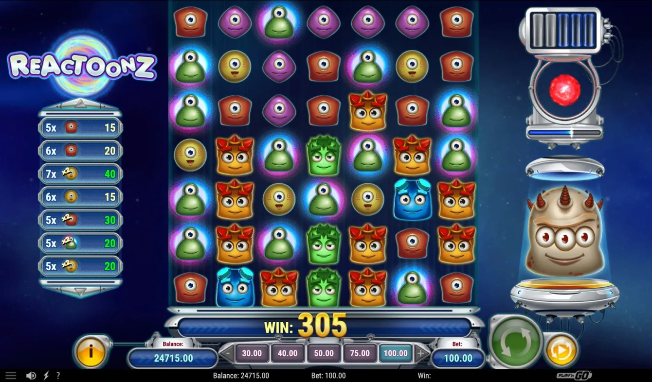 Reactoonz Slot