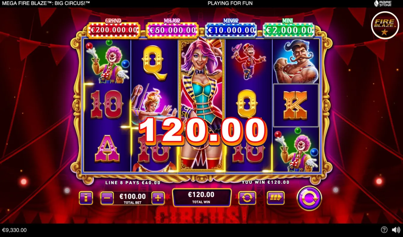 Mega Fire Blaze: Big Circus Slot