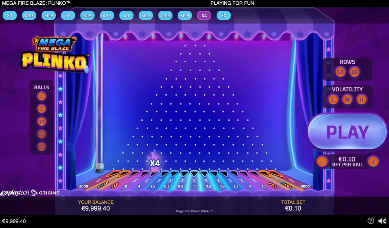 Mega Fire Blaze: Plinko Slot